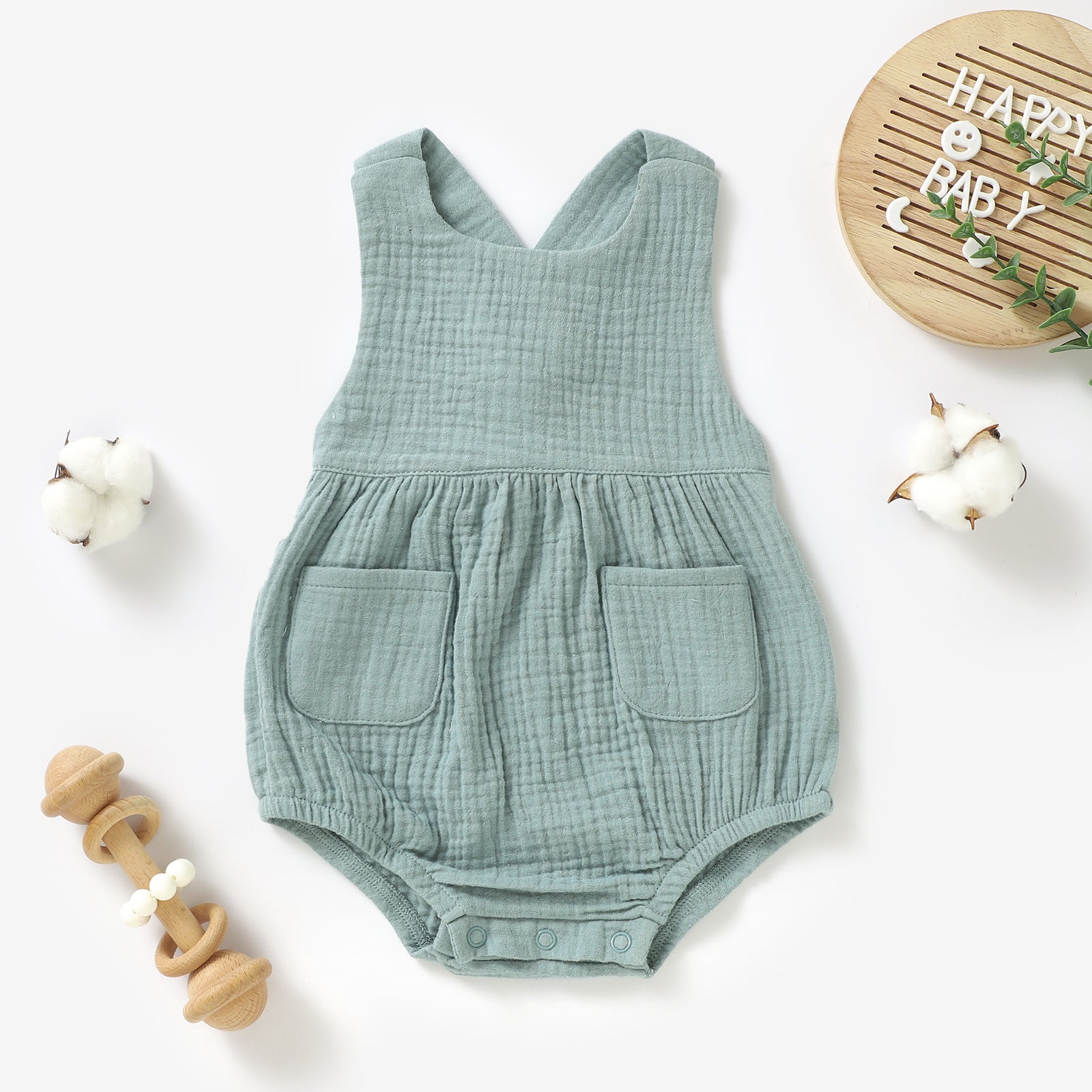 Organic Cotton Muslin Romper