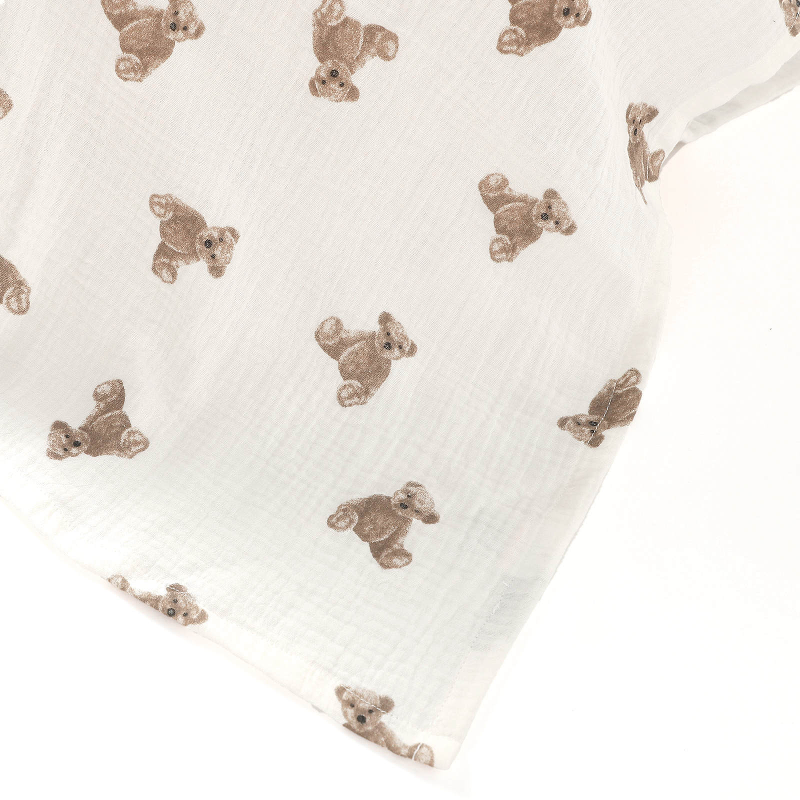 Little Teddy Bear Organic Cotton Muslin Swaddle Blanket