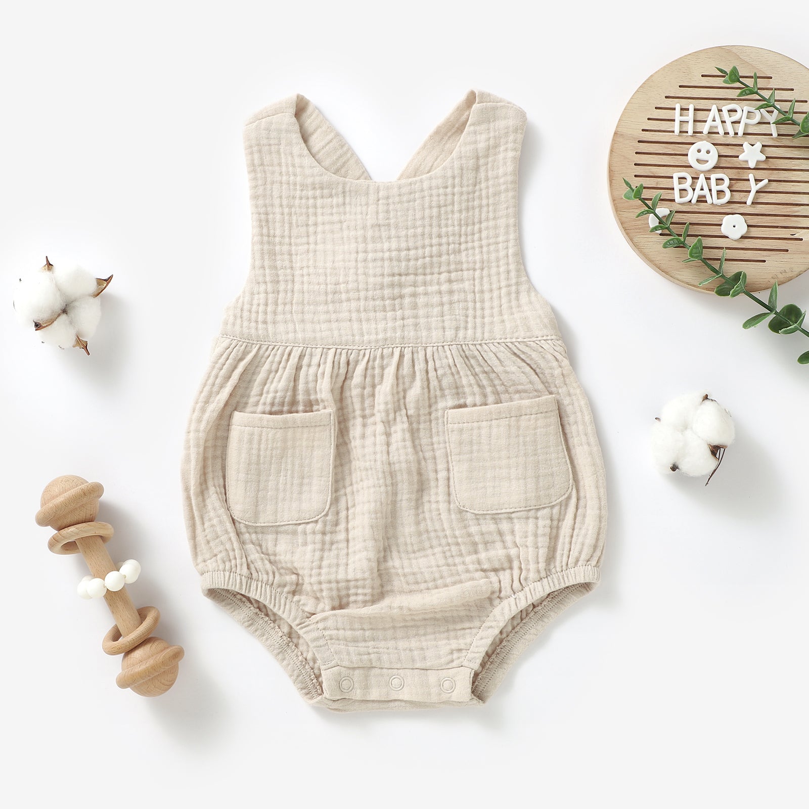 Organic Cotton Muslin Romper