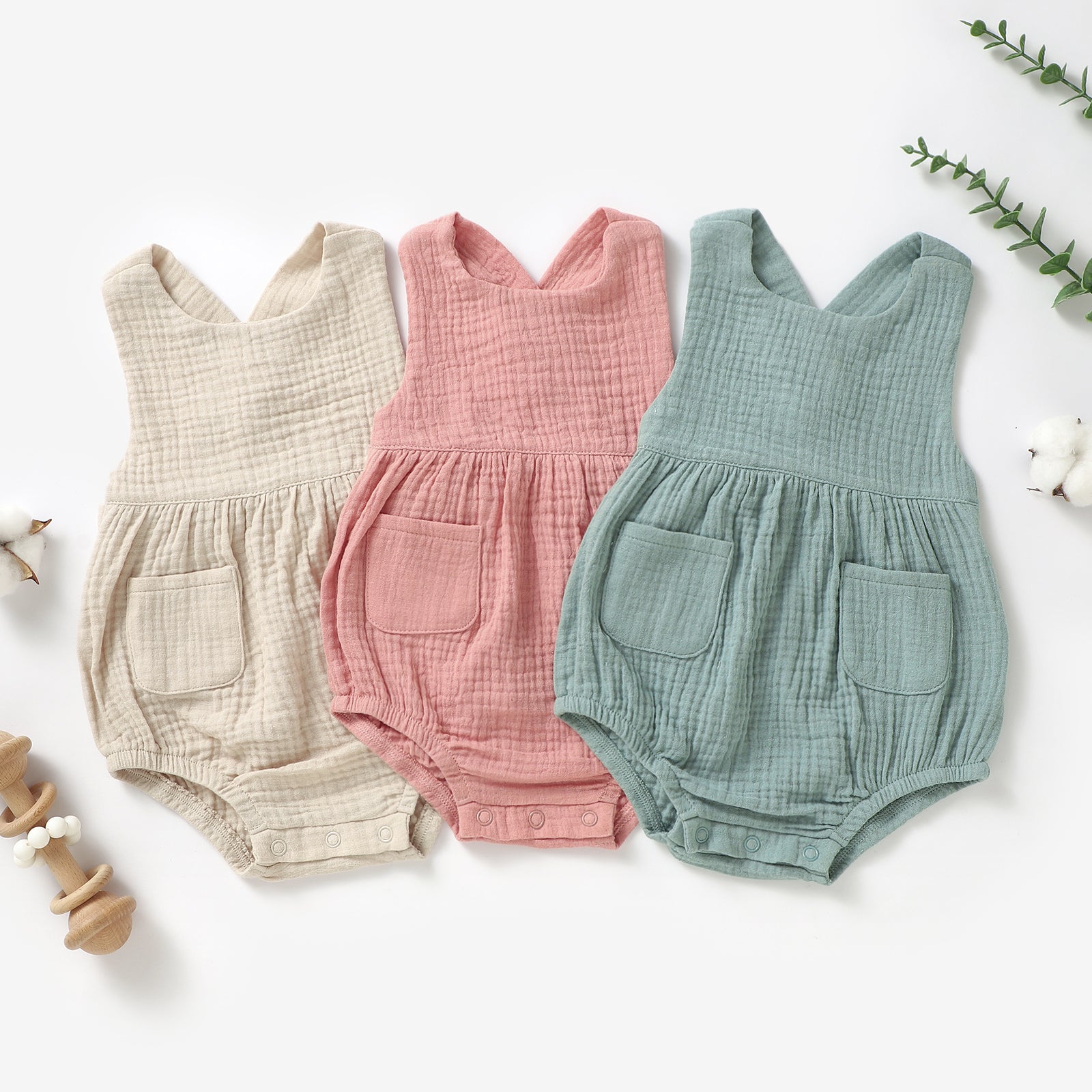 Organic Cotton Muslin Romper