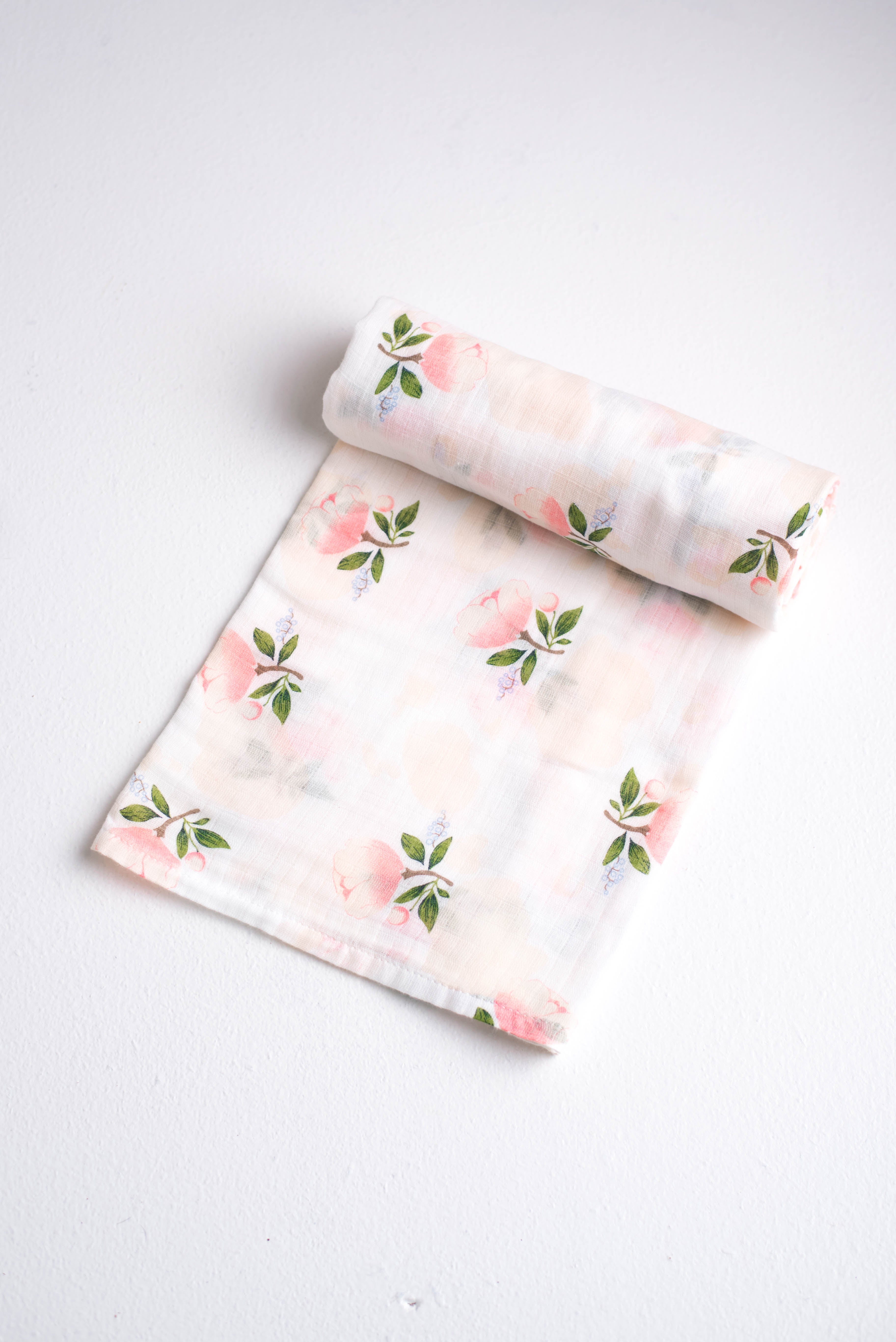 Rose Cotton Muslin Swaddle Blanket