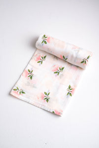 Rose Cotton Muslin Swaddle Blanket